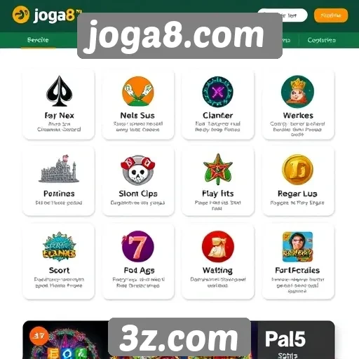 Principais recursos oferecidos pelo site joga8.com