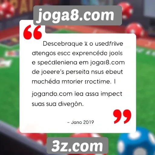 Feedback dos usuários sobre a experiência no joga8.com